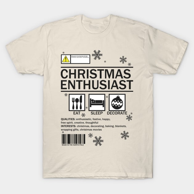 Christmas enthusiast label T-Shirt by hoddynoddy